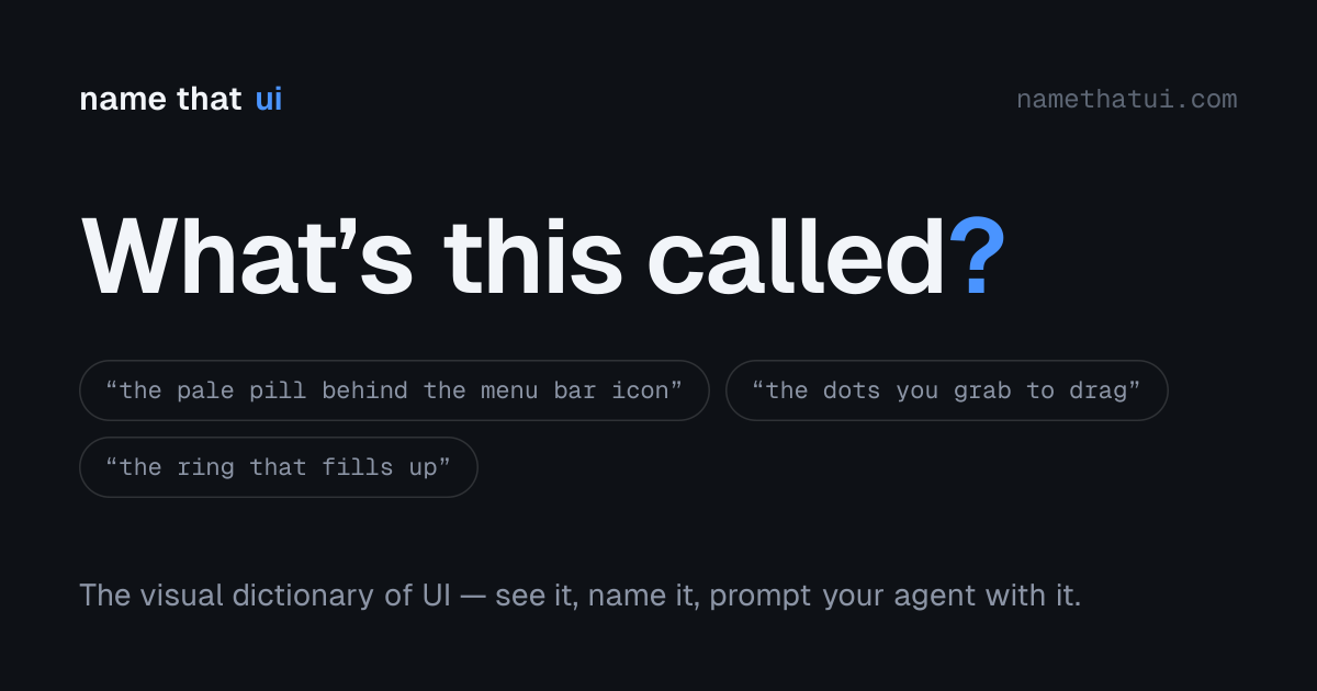 NameThat: A visual dictionary of UI elements